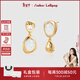 Amber Lollipop珍珠耳釘女士歐泊耳環(huán)耳墜S925銀飾三八女神節生日禮物送女友老婆 金色