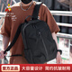 稻草人男士雙肩包商務(wù)筆記本電腦包大容量背包學(xué)生休閑時(shí)尚防潑水大書(shū)包 A款黑色