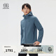 KOLON SPORT/可隆戶(hù)外軟殼衣 男士防潑水防風(fēng)透濕保暖連帽拉絨夾克 LHJK5WN069-BU 藍色 L 175/96A