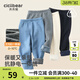 齊齊熊（ciciibear）[370G一體絨]齊齊熊寶寶打底褲加絨加厚褲子冬款嬰幼兒保暖褲長(cháng)褲 牛仔藍 90