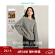 茵曼（INMAN）2025秋冬女裝新款法式手工拉毛時(shí)尚釘珠羊毛衫圓領(lǐng)寬松百搭毛衣 灰色 M
