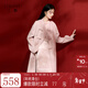 三彩【梅影疏斜】2025冬季新款綿羊毛盤(pán)扣雙面呢大衣寬松長(cháng)款C 櫻花粉 M 160/84A