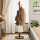 棲音閣實(shí)木衣帽架落地臥室家用客廳多功能掛包架衣服架子歐式立式掛衣架