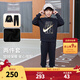 NIKE 3BRAND 耐克男女童衛衣+長(cháng)褲2件套2025冬季兒童加絨保暖套裝 正黑色 【冬季加絨保暖】 140 /68 【建議身高128-140cm】