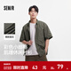 森馬（Semir）短袖襯衫男肌理感格子襯衣外穿內搭2025夏季新款情侶上衣時(shí)尚 綠色調00344 M