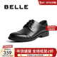 百麗（Belle）正裝鞋男皮鞋牛皮圓頭婚鞋商務(wù)休閑皮鞋3UX01CM5 黑色 41 (255mm)