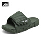 Lee一字拖男款百搭新款沙灘鞋2026夏季男士休閑外穿涼拖鞋潮流厚底鞋 墨綠色L262MF298 41