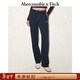 Abercrombie & Fitch【經(jīng)典直筒】小麋鹿圖案保暖抓絨衛褲25秋冬女裝147-5165 海軍藍 M (165/76A) 偏大偏長(cháng)，建議小一碼