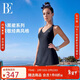 范德安（BALNEAIRE）【江疏影同款】小黑裙系列游泳連體泳衣女士吊帶掛脖溫泉61598 XL