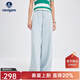 Navigare意大利小帆船女士牛仔褲25春夏季新品休閑簡(jiǎn)約長(cháng)褲寬松顯瘦闊腿褲 冰水藍 M