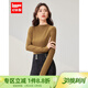 IEF/愛(ài)依服針織衫打底衣女2025秋季新款韓版時(shí)尚百搭基礎款長(cháng)袖上衣 咖 M
