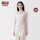 MUJI  女式 萊賽爾輕薄高領(lǐng)長(cháng)袖T恤女士女款26年春季新品 打底衫 淺粉紅色 M （160/84A）