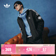 adidas經(jīng)典復古三條紋雙拉鏈寬松夾克外套男女秋季阿迪達斯三葉草 黑色   L