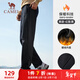 駱駝（CAMEL）加絨運動(dòng)褲男寬松休閑直筒針織長(cháng)褲 J13CAVL6034 幻影黑 XL
