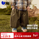 迷你巴拉巴拉男童褲子2025秋新品純棉寶寶復古寬松兒童聯(lián)名長(cháng)褲 卡其50645 100