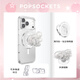 PopSockets【Noir Pop 波點(diǎn)夢(mèng)境】泡泡騷手機支架氣囊伸縮防摔iPhone粘貼指環(huán)扣蘋(píng)果MagSafe磁吸支架圓啪嗒 天使翅膀 +清閃白【站立】啪嗒盤(pán)