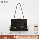 西木汀 足跡 凱莉包女新款手提包高級感輕奢單肩女包新年禮物 烏木色