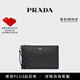 PRADA/普拉達【禮物】男士Re-Nylon和Saffiano牛皮革包手拿包 黑色