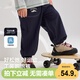 威爾貝魯春季全棉中小男童褲子酷帥嬰幼兒童長(cháng)褲休閑工裝褲裝藏青110