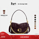 蔻馳（COACH）【禮物】新款女士Chain Tabby菱格紋絎縫26號鏈條斜挎包真皮女包 B4/黑色 紅醋栗色