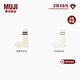 MUJI 女式合腳直角襪口無(wú)橡筋寬松口羅紋襪襪子女士 DIJ13A6S 藏青色條紋 S （23-25cm/36-40碼）
