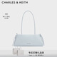 CHARLES&KEITH蝴蝶結簡(jiǎn)約單肩腋下包法棍包包女包生日情人節禮物CK2-20160193
