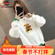 AEMAPE加絨加厚衛衣女2026春秋冬新款甜美風(fēng)印花小熊款保暖長(cháng)袖圓領(lǐng)上衣 MX-11-8024小熊-白色加絨加厚 XL _建議120-140斤內