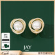 Jay氣質(zhì)珍珠耳釘法式耳環(huán)耳夾女無(wú)耳洞耳飾三八婦女節禮物送媽媽 耳夾(配證書(shū))(京倉/就近發(fā)貨)