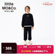 little MO&Co.親子裝 little moco童裝25秋裝新款男女童長(cháng)袖衛衣長(cháng)褲套裝運動(dòng)風(fēng)