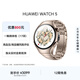 華為 【送禮送健康】HUAWEI WATCH 5 42mm高端款爍金色904L不銹鋼表殼晨曦金鈦金屬表帶X-TAP智感窗