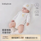 babylove嬰兒包屁衣春秋款三角哈衣爬服純棉新生兒連體衣居家打底睡衣
