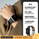 FJU適用蘋(píng)果手表Ultra3表帶s11真皮愛(ài)馬仕applewatch9牛皮夏天s10男士新款加長(cháng)49mm蝴蝶扣原裝 折疊扣黑色【進(jìn)口Swift小牛皮】 iWatch 10/11代【46MM】