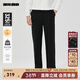 利郎休閑褲男冬季褲子微闊版松緊腰頭男褲長(cháng)褲微彈舒適休閑褲 黑色（24DXK40101） L 175/84A