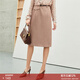 顏域簡(jiǎn)約氣質(zhì)半身裙秋裝新款女減齡OL職業(yè)洋氣顯瘦包臀裙子 粉紫色 M