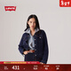 Levi's李維斯女士美式懷舊復古巴恩風(fēng)時(shí)尚深藍顯瘦牛仔夾克外套 深牛仔色 M