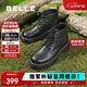 百麗黑曜石勇士厚底休閑加絨靴子戶(hù)外工裝馬丁靴A1764DD4 黑單里 42