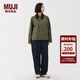 MUJI女式 不易沾水燈芯絨領(lǐng)夾克女工裝外套25年冬季女裝 BD11UA5A 卡其綠 L (165/88A)