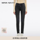 MISS SIXTY2025冬季新款含羊絨牛仔褲女雙扣腰顯瘦修身小腳鉛筆褲 黑灰 26