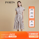 PORTS寶姿商場(chǎng)同款春夏新款女裝撞色條紋系帶連衣裙LD8D166PFD124 鹿茸棕條紋 XL (10)