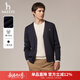 哈吉斯（HAZZYS）男裝 秋款V領(lǐng)外套撞色條紋袖子羊毛開(kāi)衫男ABYZD0BCF10 深藏青色DN XL （180/100A 50）