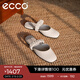 愛(ài)步（ECCO）穆勒鞋女 時(shí)尚百搭羊皮包頭涼拖鞋女 安妮方頭208573 石灰色20857301378 39