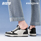 百思圖男鞋閃穿鞋黑白熊貓拼色平底板鞋男士運動(dòng)休閑鞋男S1016AM6白黑41