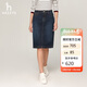 哈吉斯（HAZZYS）女裝 牛仔半身裙女ABQST0BCX01 藏青色NV 160/72A40