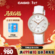 卡西歐（CASIO）手表女SHEEN商務(wù)皮帶石英日韓表送女友禮物SHE-4048PGL-7A