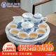 蘇氏陶瓷新年禮物國潮青花功夫茶具儲水托盤(pán)三才蓋碗茶壺薄胎茶杯大套禮盒