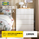 宜家（IKEA）MALM馬爾姆臥室家用斗柜收納柜床邊柜抽屜柜簡(jiǎn)約雜物柜 四屜柜白色+儲物盒6件套 其他