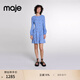 Maje秋冬女裝法式時(shí)尚復古印花圓領(lǐng)松緊袖口短款長(cháng)袖收腰連衣裙 多色 M (38)
