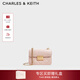 CHARLES&KEITH拼接菱格鏈條單肩斜挎小方包包女包生日新年禮物CK2-80701360 CK2-80701360Light Pink淺粉色 S