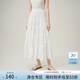 范思藍恩白色蛋糕裙半身裙女夏季2024年新款仙女裙遮肚藏肉長(cháng)裙 白色 S