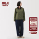 MUJI女式 不易沾水燈芯絨領(lǐng)夾克女工裝外套25年冬季女裝 BD11UA5A 卡其綠 L (165/88A)